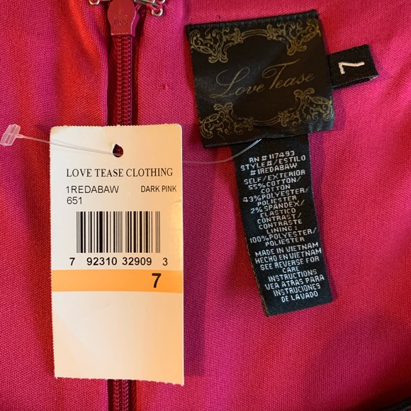 Vintage 90’s Style Pink Stretch Pleated Dress - Picture 5 of 8